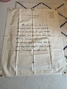 Sugarboo & Co 46x57 canvas wall tapestry NWOT A.A. Milne